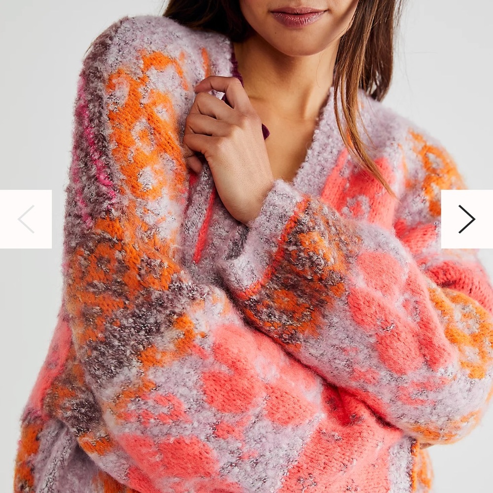 Free People NWT Sz Large Gather Me Close Oversized Cardigan